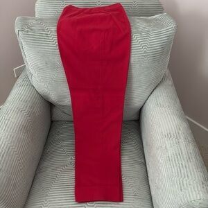 Carlisle Vintage Bold Red Flat Front Straight Leg Cotton Pants. Size 4